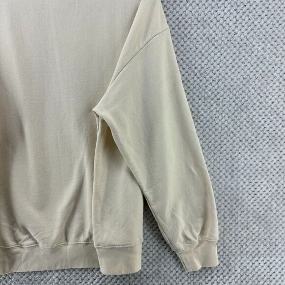 Disney Sweater Womens XXL Cream Mickey Embroidered Crew Neck Plush Lining - Picture 8 of 11